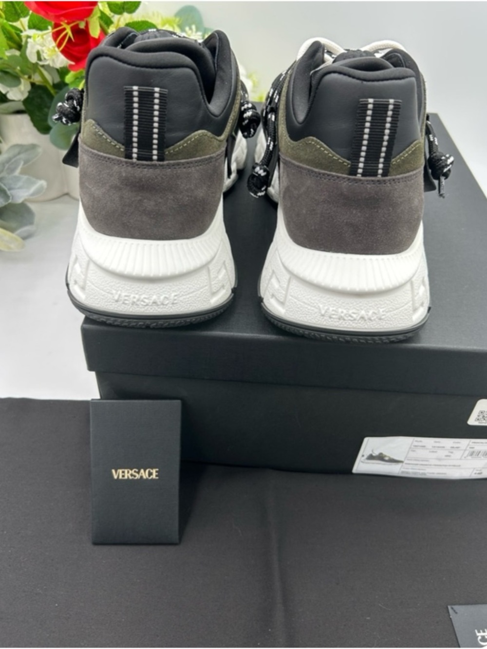 Versace TRIGRECA suede/leather sneakers size
44/11 made in Italy - Picture 5 of 9